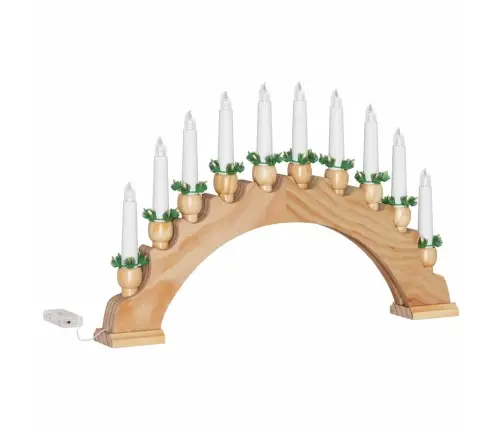 Kalėdų Žvakių Arkos Su 10 Led Žvakių 3 Pcs Ruda 47 X 5 X 29 Cm