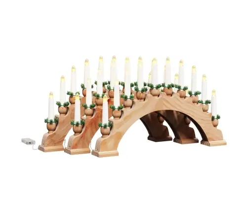 Kalėdų Žvakių Arkos Su 10 Led Žvakių 3 Pcs Ruda 47 X 5 X 29 Cm