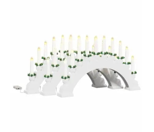 Ziemassvētku Sveču Arka Ar 10 Led Svecēm 3 Pcs Balts Vidaxl