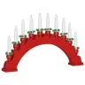 Kalėdų Žvakių Arkos Su 10 Led Žvakių Raudona 47 X 5 X 29 Cm