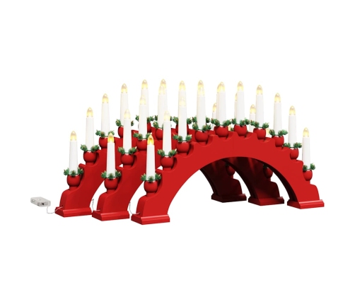 Ziemassvētku Sveču Arka Ar 10 Led Svecēm 3 Pcs Sarkana Vidaxl