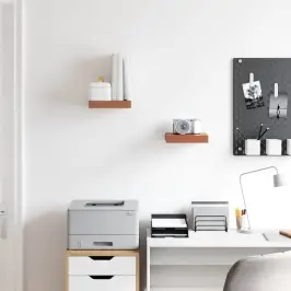 Sienas Plaukts 2 Pcs Sarkana 23 X 23,5 X 4 Cm Inženierijas Koks Vidaxl