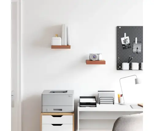 Sienas Plaukts 2 Pcs Sarkana 23 X 23,5 X 4 Cm Inženierijas Koks Vidaxl