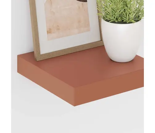 Sienas Plaukts 2 Pcs Sarkana 23 X 23,5 X 4 Cm Inženierijas Koks Vidaxl