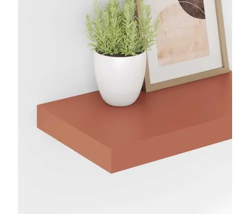 Sienas Plaukts Sarkana 40 X 23,5 X 4 Cm Inženierijas Koks Vidaxl