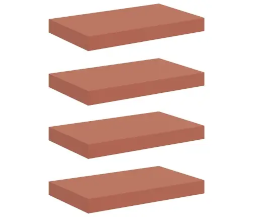 Sienas Plaukts 4 Pcs Sarkana 40 X 23,5 X 4 Cm Inženierijas Koks Vidaxl