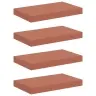 Sienas Plaukts 4 Pcs Sarkana 40 X 23,5 X 4 Cm Inženierijas Koks Vidaxl