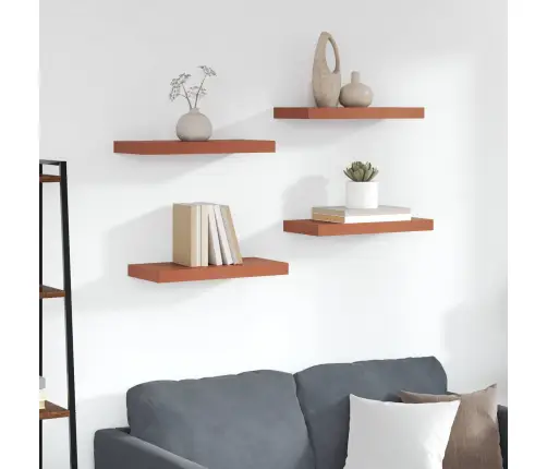 Seinariiul Ladustamisega 4 Pcs Punane 50 X 23 X 4 Cm Tehispuit