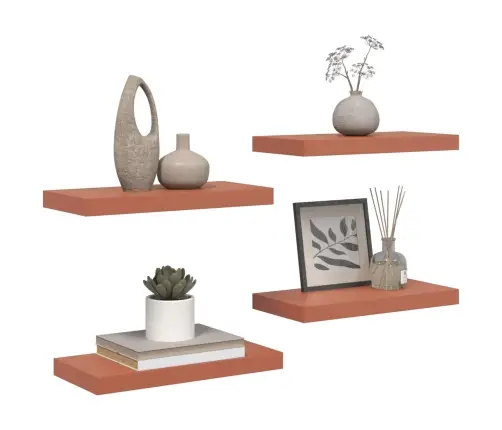 Seinariiul Ladustamisega 4 Pcs Punane 50 X 23 X 4 Cm Tehispuit