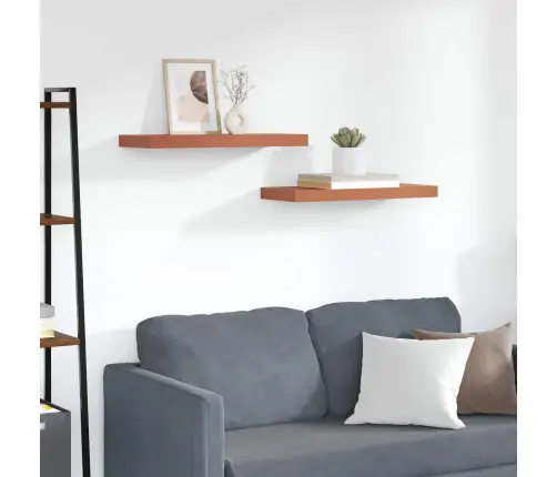 Sieninė Lentyna 2 Pcs Raudona 50 X 23 X 4 Cm Apdirbta Mediena