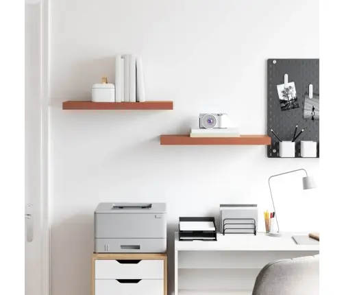 Sieninė Lentyna 2 Pcs Raudona 50 X 23 X 4 Cm Apdirbta Mediena