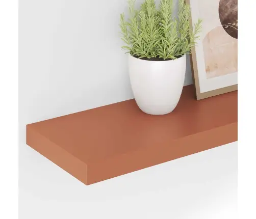 Sieninė Lentyna 2 Pcs Raudona 80 X 23,5 X 4 Cm Apdirbta Mediena