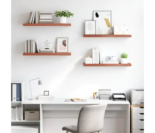 Sieninė Lentyna 4 Pcs Raudona 90 X 23,5 X 4 Cm Apdirbta Mediena