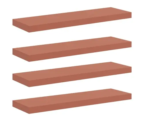 Sieninė Lentyna 4 Pcs Raudona 90 X 23,5 X 4 Cm Apdirbta Mediena