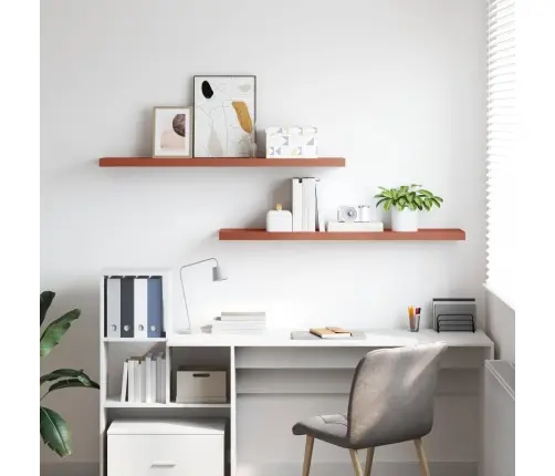 Sienas Plaukts Ar Uzglabāšanu 2 Pcs Sarkana 120 X 23,5 X 4 Cm Vidaxl