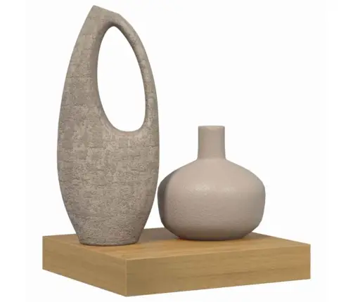 Sienas Plaukts Brūna 23 X 23,5 X 4 Cm Inženierijas Koks Vidaxl