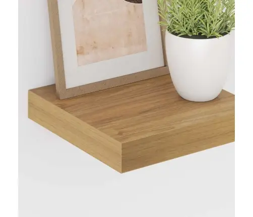 Sienas Plaukts 4 Pcs Brūna 23 X 23,5 X 4 Cm Inženierijas Koks Vidaxl