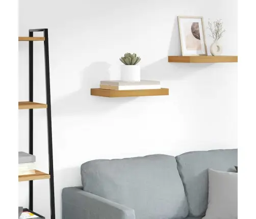 Sienas Plaukts Brūna 40 X 23,5 X 4 Cm Inženierijas Koks Vidaxl