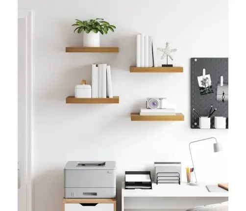 Seinariiul Ladustamisega 4 Pcs Pruun 40 X 23,5 X 4 Cm Tehispuit