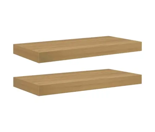 Sieninė Lentyna 2 Pcs Ruda 50 X 23 X 4 Cm Apdirbta Mediena