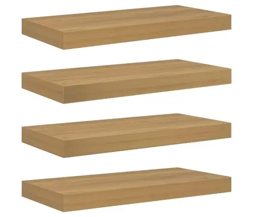 Sieninė Lentyna 4 Pcs Ruda 50 X 23 X 4 Cm Apdirbta Mediena