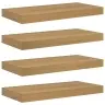 Sieninė Lentyna 4 Pcs Ruda 50 X 23 X 4 Cm Apdirbta Mediena
