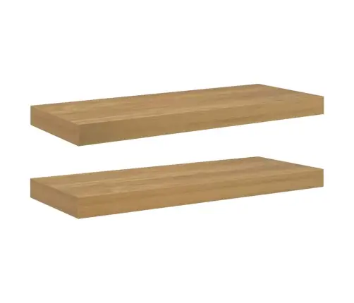 Seinariiul Ladustamisega 2 Pcs Pruun 50 X 23 X 4 Cm Tehispuit