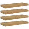 Seinariiul Ladustamisega 4 Pcs Pruun 50 X 23 X 4 Cm Tehispuit