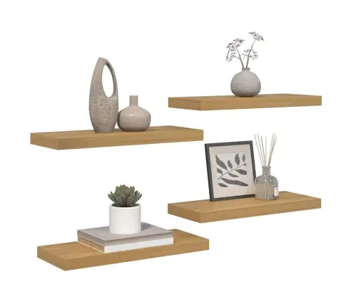 Seinariiul Ladustamisega 4 Pcs Pruun 50 X 23 X 4 Cm Tehispuit