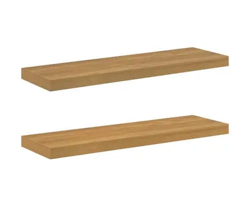 Sienas Plaukts 2 Pcs Brūna 90 X 23,5 X 4 Cm Inženierijas Koks Vidaxl