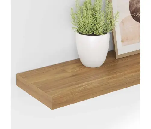 Sienas Plaukts Brūna 120 X 23,5 X 4 Cm Inženierijas Koks Vidaxl