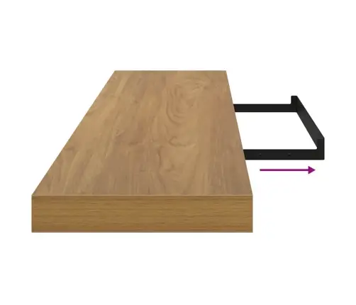 Sienas Plaukts Brūna 120 X 23,5 X 4 Cm Inženierijas Koks Vidaxl