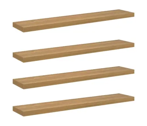 Sieninė Lentyna 4 Pcs Ruda 120 X 23,5 X 4 Cm Apdirbta Mediena
