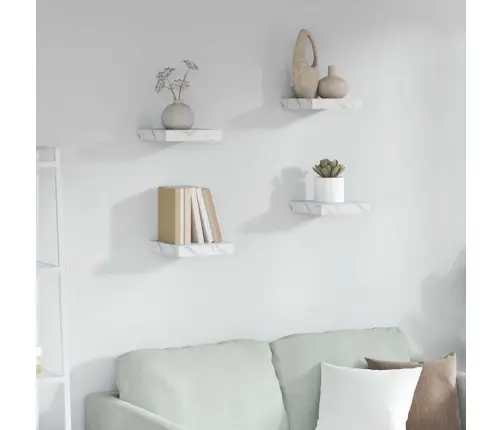 Seinariiul 4 Pcs Valge Marmor 23 X 23,5 X 4 Cm Tehispuit