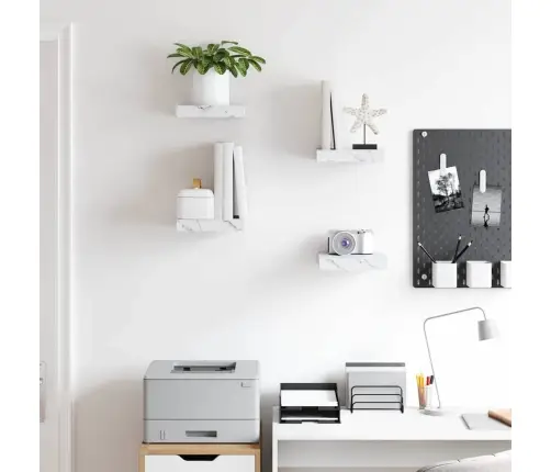 Seinariiul 4 Pcs Valge Marmor 23 X 23,5 X 4 Cm Tehispuit