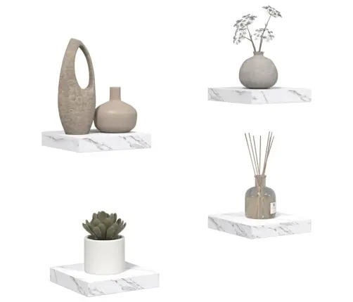 Seinariiul 4 Pcs Valge Marmor 23 X 23,5 X 4 Cm Tehispuit