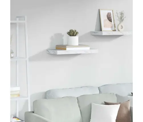 Seinariiul Ladustamisega Valge Marmor 50 X 23 X 4 Cm Tehispuit