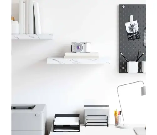 Seinariiul Ladustamisega Valge Marmor 50 X 23 X 4 Cm Tehispuit