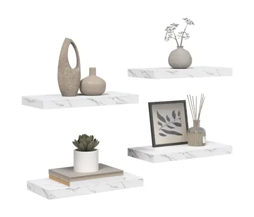 Seinariiul 4 Pcs Valge Marmor 50 X 23,5 X 4 Cm Tehispuit