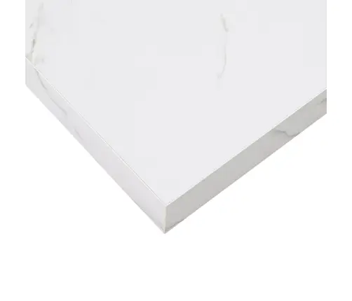 Sienas Plaukts Balts Marmors 80 X 23,5 X 4 Cm Inženierijas Koks Vidaxl