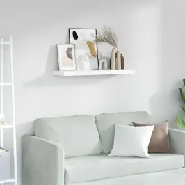 Sienas Plaukts Balts Marmors 90 X 23,5 X 4 Cm Inženierijas Koks Vidaxl