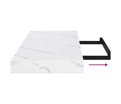 Sienas Plaukts 2 Pcs Balts Marmors 90 X 23,5 X 4 Cm Vidaxl