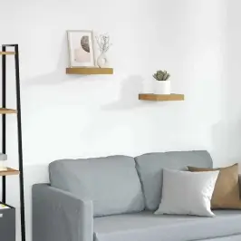 Seinariiul Ladustamisega 2 Pcs Beež 23 X 23,5 X 4 Cm Tehispuit