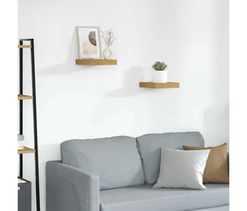 Seinariiul Ladustamisega 2 Pcs Beež 23 X 23,5 X 4 Cm Tehispuit