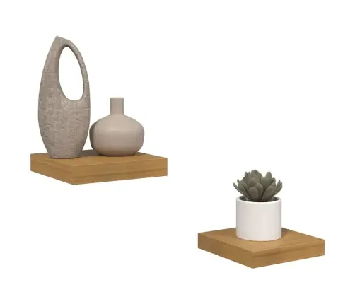 Seinariiul Ladustamisega 2 Pcs Beež 23 X 23,5 X 4 Cm Tehispuit