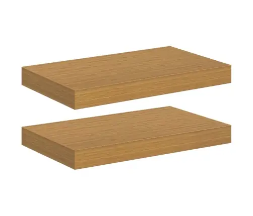 Sienas Plaukts 2 Pcs Bēša 40 X 23,5 X 4 Cm Inženierijas Koks Vidaxl