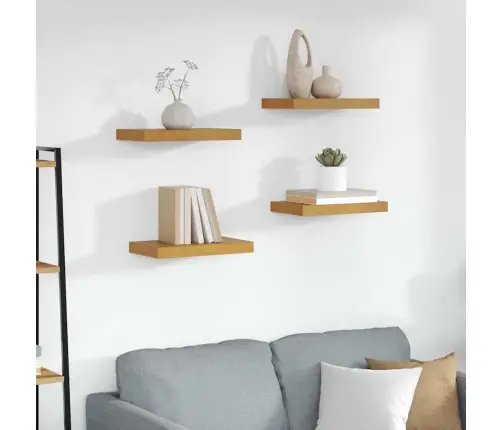 Sieninė Lentyna 4 Pcs Smėlio 40 X 23,5 X 4 Cm Apdirbta Mediena