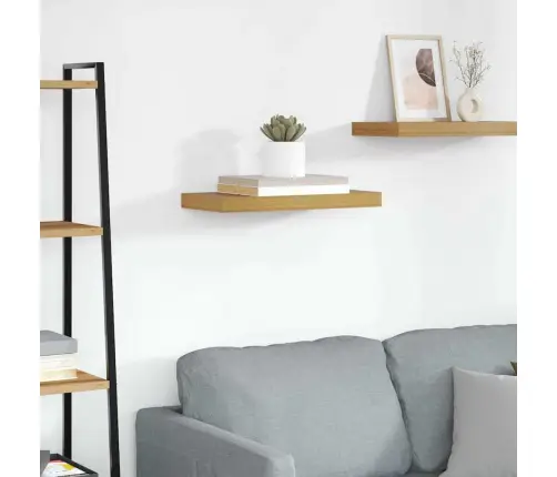 Sienas Plaukts Bēša 50 X 23 X 4 Cm Inženierijas Koks Vidaxl