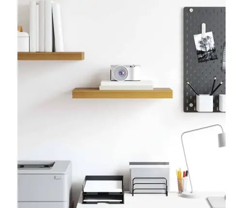 Sienas Plaukts Bēša 50 X 23 X 4 Cm Inženierijas Koks Vidaxl