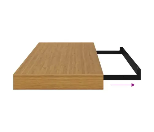 Sieninė Lentyna 2 Pcs Smėlio 60 X 23,5 X 4 Cm Apdirbta Mediena